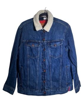 Madewell x Kule Sherpa-Lined Oversized Jean Jacket Medium